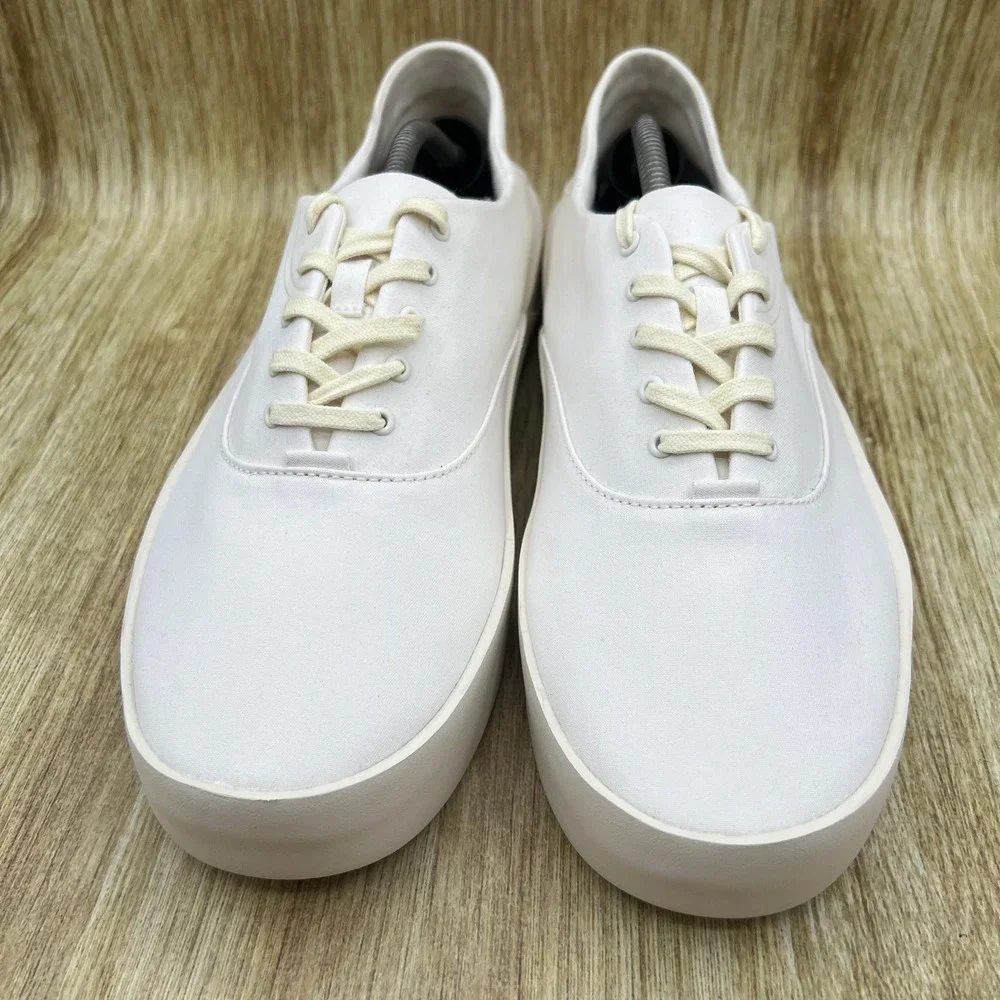 OluKai Tradewind Sneakers Mens Size 12 Off White Textile Drop-in Heel 10533-1818